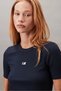 Calvin Klein Women's Modal Ribbed Blue T-Shirt Lv044C901G-Cef - 5