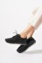 Ase Sole Strut Laser Women's Genuine Leather Shoes Black Skin - 3