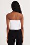 Women's Slim Fit Slim Fit Strapless White Body - 7