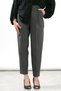 Carrot Pants Women's Pants Front Pleated Pocketed Woven Trousers Ankle Length Gray Palazzo - 4