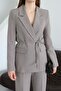 Waist Tie Blazer Jacket Pantsuit
