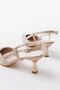 725 Gold Sequin Patterned Pointed Toe Heeled Women's Shoes - 5