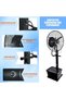 Portable Mist fan with 40L Water tank Capacity, Electrical Safety Class: I, 26 inch Diameter,Cooling large spaces for for Home,warehouses, event halls, patios, restaurants, and More -HK-WT650 - 3