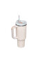 ترموس Quencher Straw Thermos مزود بشفاط، سعة 1.18 لتر، باللون الوردي الفاتح - 2