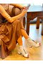 صندل صيفي بكعب 5 سم من الجلد الأبيض من SMILE