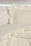 Ruffled 100% Cotton Muslin Baby Duvet Cover Set - Cream - 4