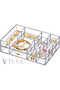 Tuva -12 Useful Compartments Multi-Functional Modern Accessory Makeup Organizer Closet Organizer - 3