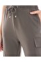 Solid Cargo Joggers with Drawstring Waist - 4