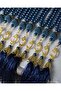 Vavlı 99 Pearl Prayer Beads – Colorful Beaded Prayer Beads with Stylish Tassels 20 Pieces Navy Blue - 3