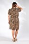 112219 Women's Plus Size Buttoned Elastic Waist - Dress Black-Hardal - 5