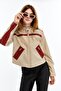 Women's Striped Leather Jacket Daily Use Niche Original Design Coats Standard Bomber Jacket with Zipper