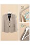 MOONCEE 20 PCs White Wooden Hangers - Non Slip Wood Clothes Hanger for Suits, Pants Hanger, 360° Sw - 6