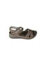 Yazkiş Women's Skin Black Velcro 4cm Heeled Mother Sandals - 2