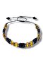 Onyx Natural Stone Baltic Drop Amber Bracelet