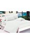 umeema Super Soft Cotton 6pcs King Size (220 x 240 cm) Striped Duvet Cover Set, Fitted bed sheet wit - 3