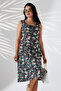 Sleeveless Tie Collar Combed Cotton Dress 629Pk - 3