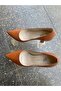 Brown Outer Material Skin Leather Goblet Heels Very Elegant Sitiletto Shoes - 4