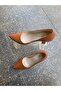 Brown Outer Material Skin Leather Goblet Heels Very Elegant Sitiletto Shoes - 3
