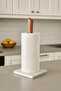 Paper Towel Holder, Napkin Holder Wooden Handle Marble Towel Holder Kitchen Organizer Towel Holder - 2