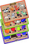 Wooden English Farm Animals-Vegetables-Fruits-Shapes Set of 4 Educational-Pedagogical Puzzle