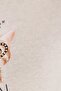 Women's Slim Fit 100% Cotton Crew Neck Printed White Crop T-Shirt Blouse - 6