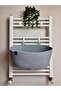 Natural Wicker Hanging Basket – Bathroom & Kitchen Honeycomb Towel Rack Organizer (Including Hanger) - 2