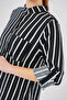 Women's Long Sleeve Striped Shirt Black 1072 - 5