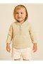 Boy's Muslin Hooded Striped Kangaroo Pocket Shirt - 2