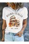 Rome Italy Patterned New Season Modern Design Custom Printed Women's Unisex Oversize Crew Neck T-Shirt - 5