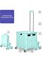 Foldable Shopping Trolley with Lid 45 L Capacity Aluminium Telescopic Handle - 3