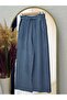 Lunora Elastic-Waist Wide-Leg Trousers-MA3204 Indigo - 2