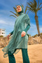 Thin Pattern Chiffon Kimono – Lightweight, Full Length and Stylish Hijab Swimsuit Top Pareo P2516-1 - 3