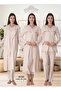 Pregnant Maternity 3-Piece Dressing Gown Nightgown Pajama Set - 3