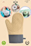 1Pcs Heat Resistant Silicone Oven Mitt Non-Slip Waterproof High Heat Protective Kitchen Gloves