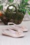 7030 Ceyn Stone Fiyank Detailed Open Back Women's Ballerinas - 5