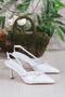 2105 Ceyn Patent Leather Double Buckle Detailed Open Back Heeled Women's Shoes - 5