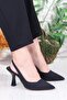 35809 Ceyn Satin Closed Front Open Back Heeled Women's Shoes