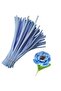 100 Pieces of Light Blue Chenille, Feathered Wire Suitable for Flower Making, 30 cm 6 mm