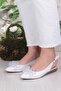 7030 Ceyn Stone Fiyank Detailed Open Back Women's Ballerinas - 2