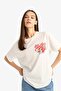 100% Cotton Oversized Printed T-Shirt F4743Ax25Sm - 3