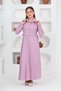 Girl's Long Seersucker Fabric Gilet & Dress Two Piece Suit Hijab Dress – Lined Elegant Set-4948 - 4