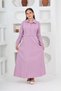 Young Girl Premium Seersucker Fabric Long Hijab Dress and Gilet Set – Lined 2-Piece Combination-4948 - 2