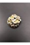Gold, Asymmetric Textured, Bombed Large Button