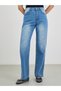 Women Blue Mid Rise Faded Loose Fit Jeans - 2