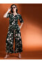 Abstract Print Back Tie-Up Top and Palazzos Co-Ords