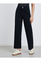 High Rise Straight Fit Jeans with Raw Edge - 2