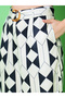 Women Geometric Print Halter Neck Crop Top and Trousers Co-Ords - 5