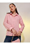 Women Pink Solid Long Sleeve Oversized Shirt