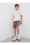 Embroidery Detail Textured Shirt and Shorts Set