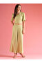 Women Green Polka Dot Print Wrap Tie Back Top and Palazzos Co-Ords